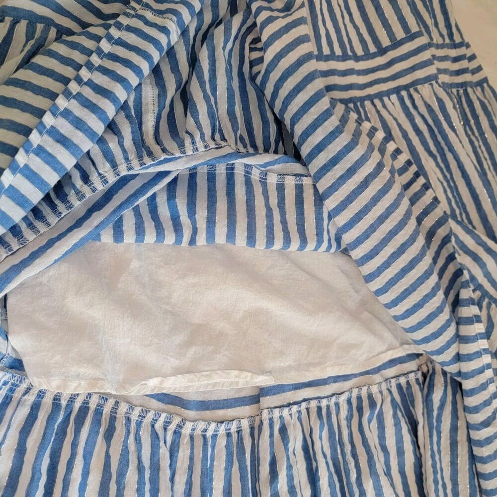 For The Republic Womens Dress Size Large Midi‎ Stripe Tiered Dress Cottagecore - Picture 6 of 6